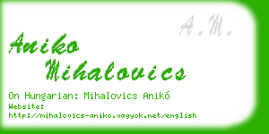 aniko mihalovics business card