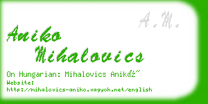aniko mihalovics business card